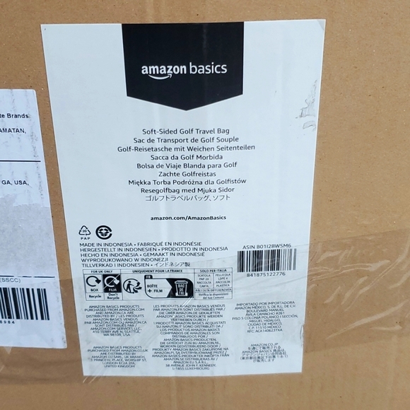 New in Original Box - Amazon Basics Soft-Sided Golf Travel Bag - Picture 2 of 5